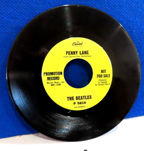 THE BEATLES STRAWBERRY FIELDS & PENNY LANE 45 VINYL CAPITOL NEAR MINT PROMO COPY