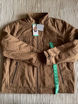 LEVIS Brown Twill Insulated Quilted Lining Barn Field Workwear Jacket Men s XL
