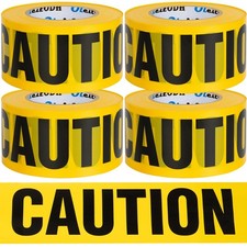 Oleitodh Yellow Caution Tape 4 Pack, 3inch x 1000 ft, x 1000 ft/4 pack