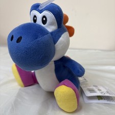 Little Buddy Yoshi Super Mario Bros 8" blue plush Nintendo 2018