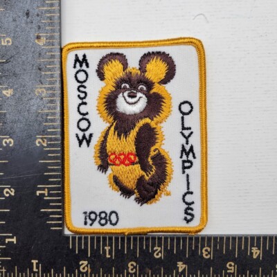 1980 SUMMER OLYMPICS MOSCOW XXII OLYMPIC GAMES - MISHA MASCOT PATCH - Qty 25