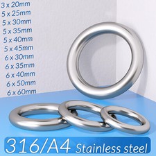 O Rings Welded polished Round Rings A4 Stainless Steel 316 Marine Grade