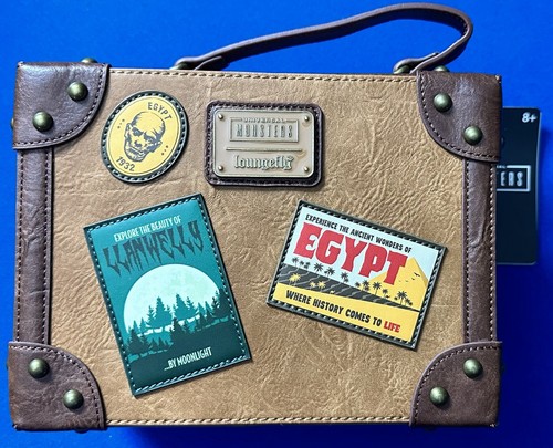 2024 Loungefly Universal Monsters Travel Trunk Crossbody Bag Entertainment Earth - Picture 2 of 2