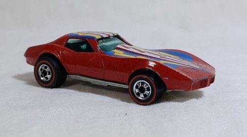 Vintage Rare Hot wheels redline Hong Kong Corvette Stingray 1975 Flying Colors - Picture 2 of 8