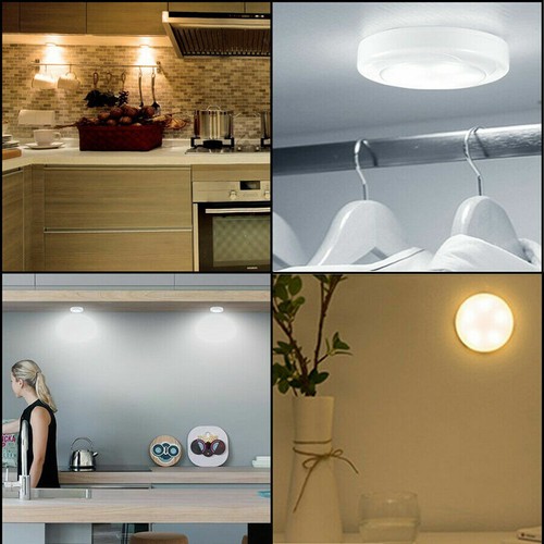 Wireless LED Puck Lights CCT Closet Under Cabinet Lighting With Remote Control - Picture 7 of 21