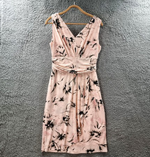 Together Womens Dress Size EUR 40 Pink Grey Floral Stretch Knit Sleeveless