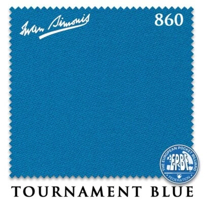 Simonis 860 Pool Table Cloth - Tournament Blue - 6 RAILS ONLY -AUTHORIZED DEALER