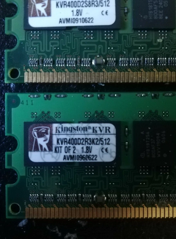 KINGSTON KVR400D2R3K2 KVR400D2R3 512MB PC2-3200R DDR2 400Mhz REGISTERED ECC DIMM - Immagine 2 di 2