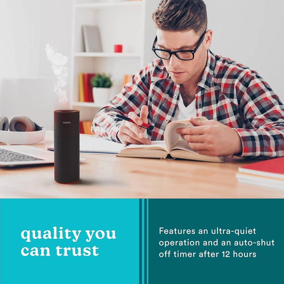 HoMedics Breathe Better Portable Ultrasonic Humidifier air BLUE USB charge mist - Image 4 of 4