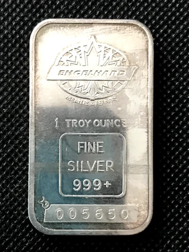 005650 Mintage Engelhard Maple Leaf 1oz .999 Fine Silver Bar
