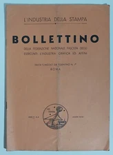 36066 Bulletin Fascist Federation Merchants Graphic Industry - 1937