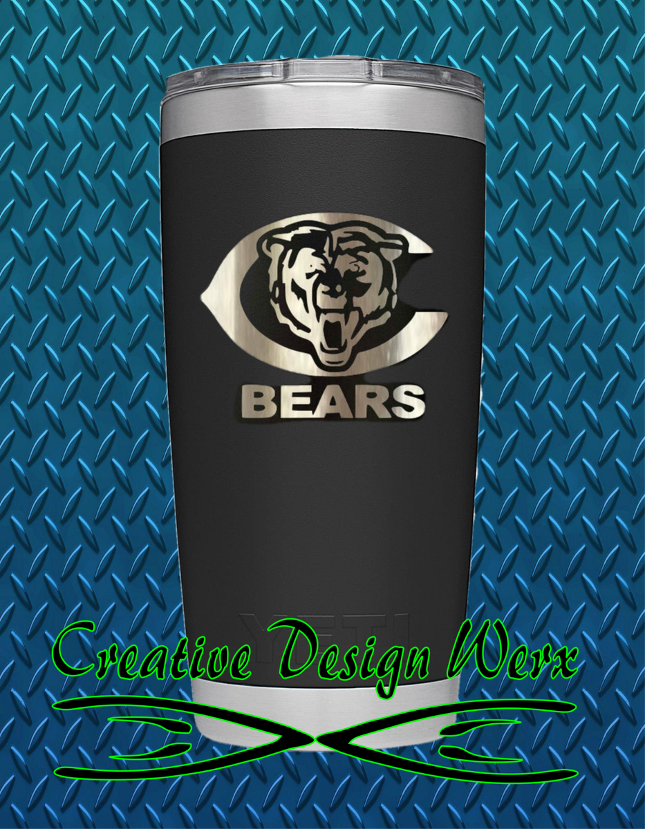Chicago Bears YETI Laser Engraved 20 or 30 oz Tumbler