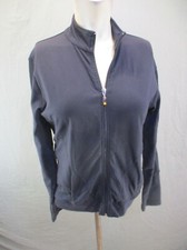 LUCY TECH Size M Womens Black Full Zip High Neck Zip Pocket Athletic Jacket 968