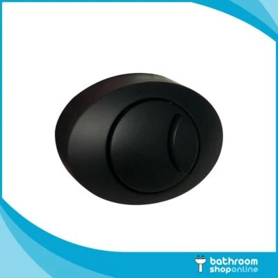 Black Oval Dual Flush Push Button Replacement for Cable Concealed Cisterns