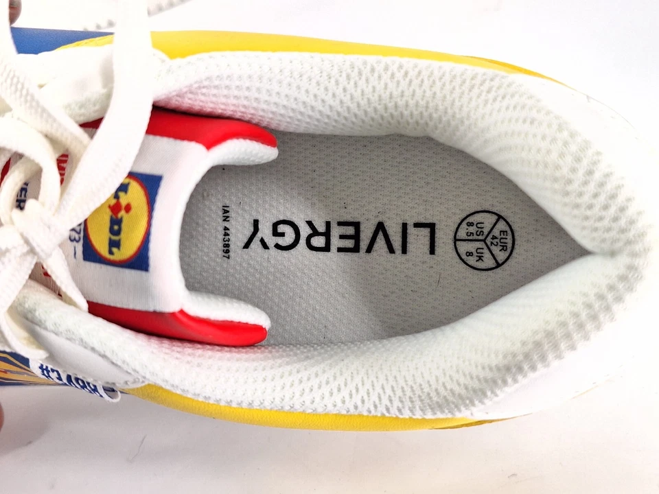 Lidl Sneaker Limited Edition Schuhe limitiert blau gelb LIVERGY® #3488 Gr. 42 - Bild 2 von 4
