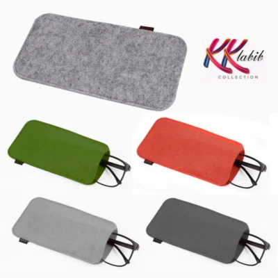 KK LABIB Soft Felt Cloth Glasses Case Portable Cover Colorful Reading Eyeglasses Pouch UK