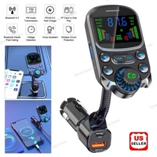 Car Wireless Mp3 Player Bluetooth Fm Transmitter USB Fast Car Charger Adapter TF