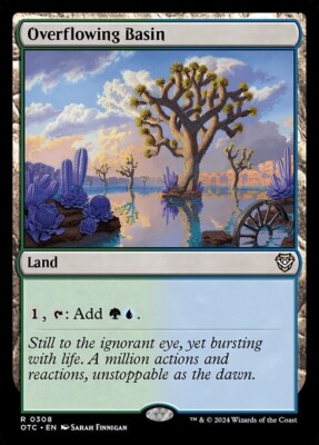 *MtG: 2x OVERFLOWING BASIN - Commander: Outlaws of Thunder Junction Rare*