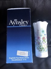 Flower Vase Aynsley Wild Tudor Summer Wild Flowers  height 6.5” Boxed