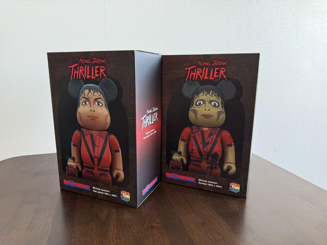 アメコミ BE@RBRICK THRILLER 100%&400% Michael Jackson Thriller Zombie 2 Box Set Bearbrick figure 100 400