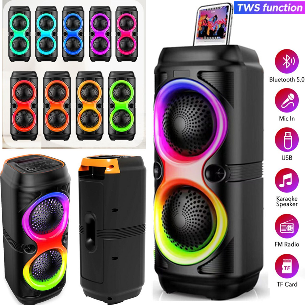 Portable Wireless Bluetooth Speaker Loud Subwoofer Party Bass