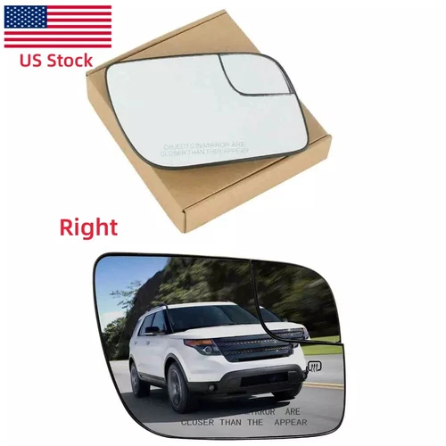 Rear View Heated Mirror Glass Right Passenger Side For 2011-2019 Ford Explorer