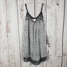 OSCAR de la Renta pink label short nightgown sleepwear black white Small Sheer