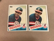 1985 Topps Baseball Card #533 Tony Bernazard Cleveland Indians Nm/Mt Free Ship!