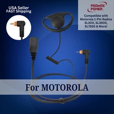 D-Shape PTT Earpieces For Motorola Radios SL300 SL3500 SL7550