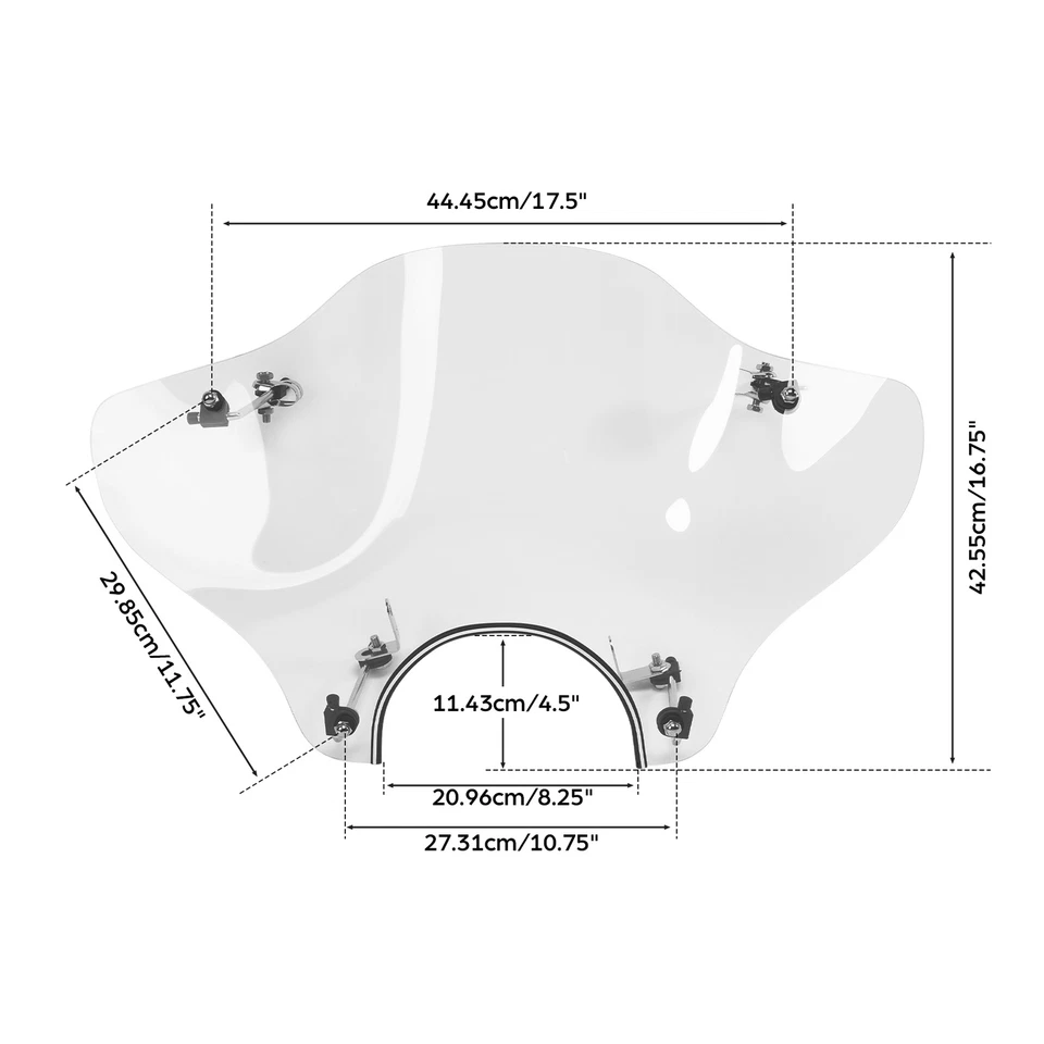 Clear Motorcycle Windscreen Windshields Fit For Honda Suzuki GZ250 1999-2010 08 - Image 4 of 4