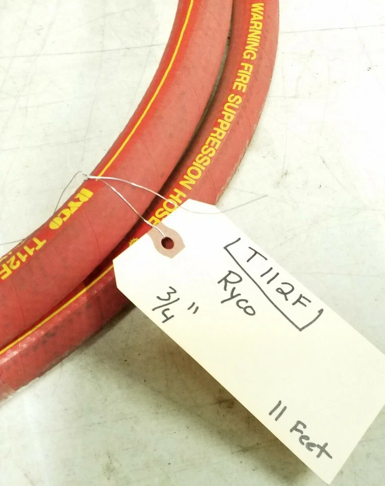 T112F Ryco 3/4" One Wire Braided Fire Suppression Hose SAE R1AT 11' - Image 2 of 4