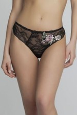 Lise Charmel Women's Black Floral Lace Brief Panty Size X-Small