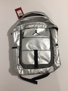 silver jordan backpack