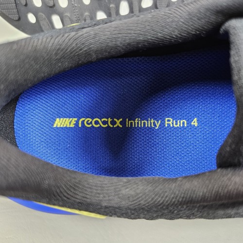 Nike ReactX Infinity Run 4 FK Uomo Taglia 12 Running Nero Racer Blu DR2665-005 - Foto 11 di 12