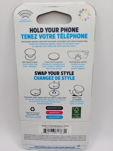 Lot Of 2 PopSockets Phone Grip Swappable POPGRIP Top PopSocket New - Photo 4 sur 4