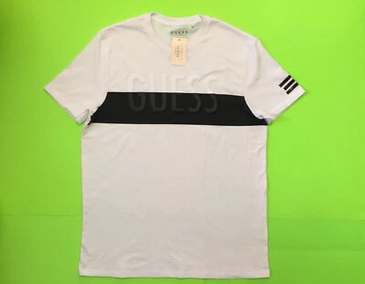 GUESS Los Angeles Men’s Short Sleeve T-Shirt Size X-LARGE White w/Black Cotton - Image 1 of 4