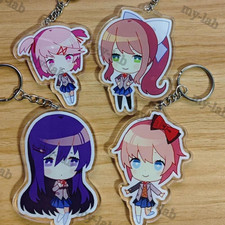 4Pcs Doki Doki Literature Club Acrylic Keycha...