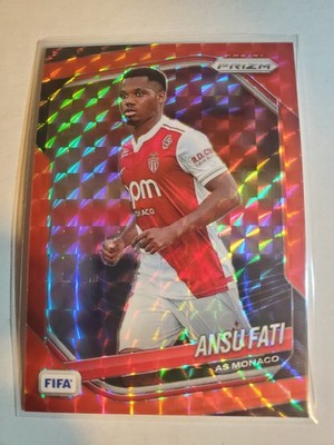 2025-26 Prizm Ansu Fati Red Mosaic Fifa Monaco