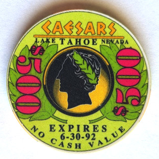 $500 Caesars Tahoe "OVERSIZED 43mm" No Cash Value LAKE TAHOE NV Casino Chip