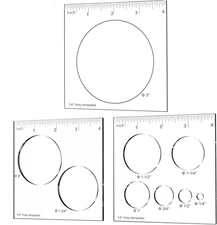 3 Pcs Router Templates for Woodworking, 4 * 3.92 Inch Circle Jig Router Template