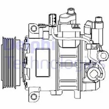 Klimaanlagen – Kompressor PAG 46 CS20474 DELPHI für AUDI A4 B7 A4 B7 Avant A4 B8