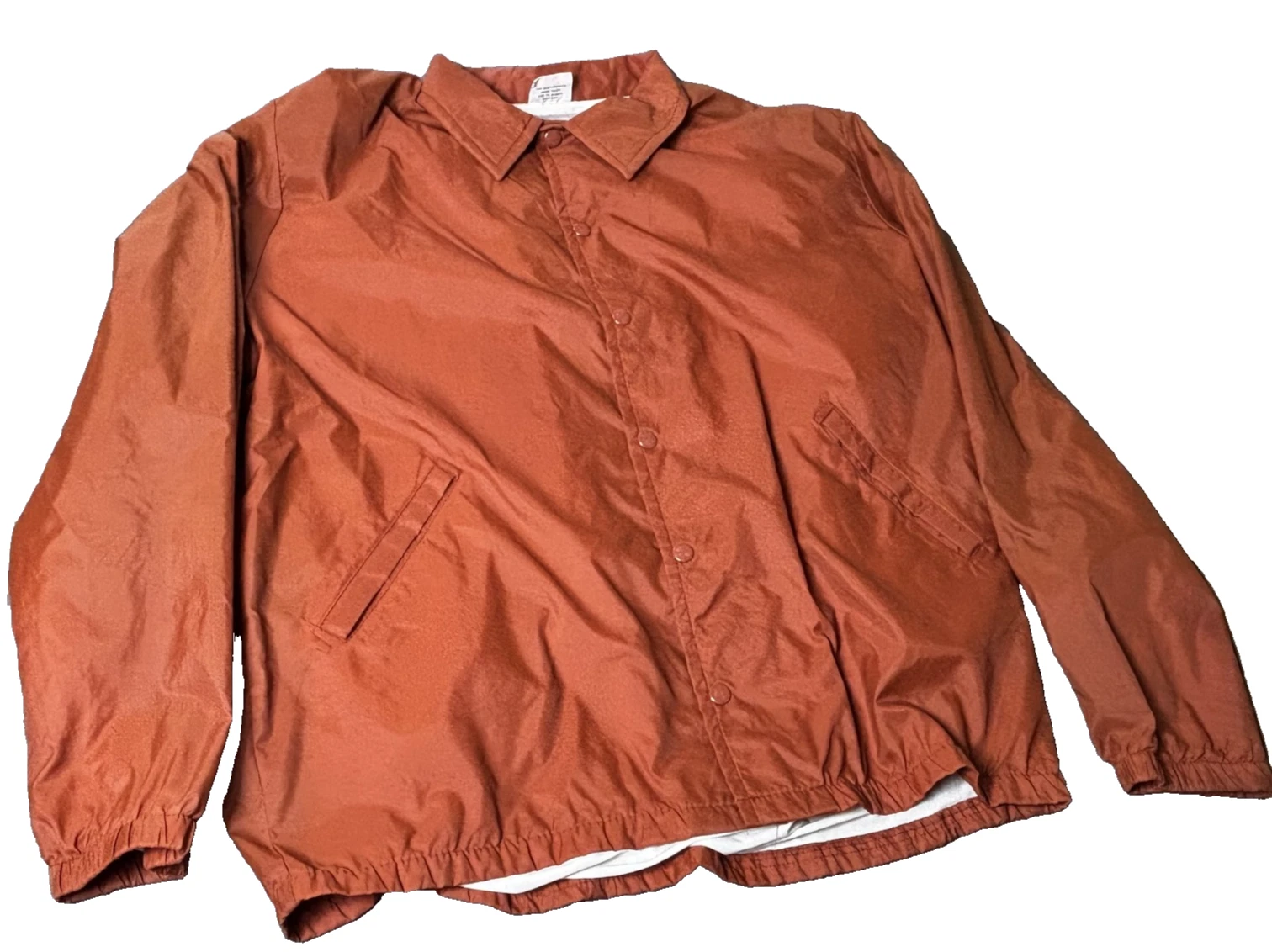 COACH Giacca vintage Birdie uomo grande allenatore giacca a vento a scatto davanti made USA anni 70