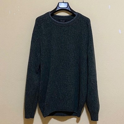 Zara Man Pullover Pulli Grün XL Wolle Basic Klassisch Elegant Casual