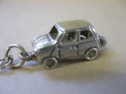 Vintage CHIM Sterling Silver Charm on Chain ~ Classic Mini Motor Car ~ 8g.