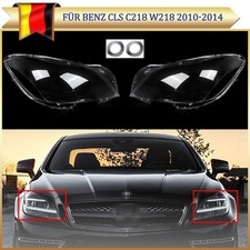 Paar Scheinwerferglas Abdeckung Streuscheibe F&uuml;r Benz CLS Klasse W218 C218 10-14