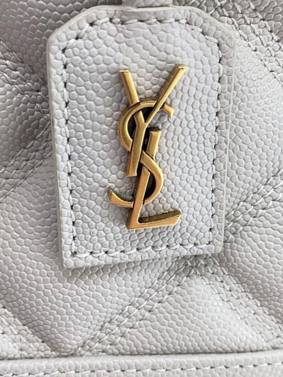 Borsa a tracolla SAINT LAURENT pelle panna tinta unita usata