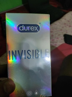 Durex Invisible Super Ultra Thin Condoms for Men/10 Count