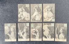 8 cartes postales anciennes 1903 - Séries « La Cigale » Et « Profils Grecs »