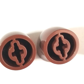 LEGO Reddish Brown 2x2 Brick Round Elbow (45&deg;) Longer 5489 Parts Pieces LOT OF 2