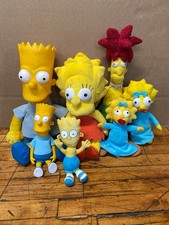 The Simpsons Plush Doll Lot 7 Bart Lisa Maggie Sideshow Bob Stuffed Toys 9"-22"